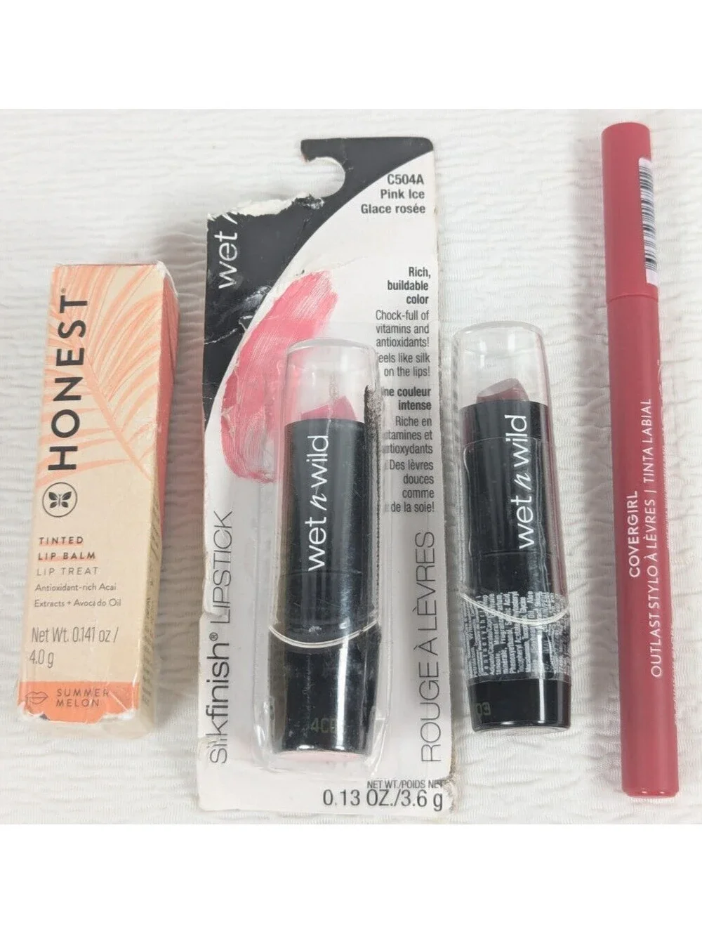 Wet N Wild - Honest - Lip Balm - Silkfinish Lipstick - Covergirl - 4 Pack